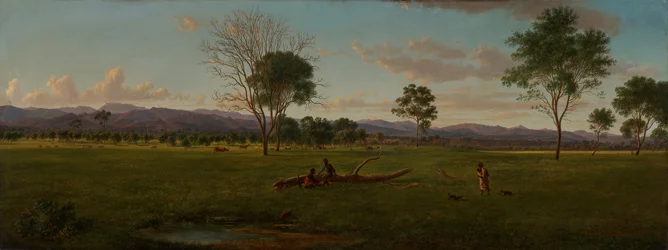 Vue des Alpes de Gippsland, depuis Bushy Park sur la rivière Avon